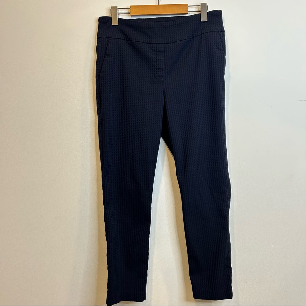 S.C. & Co. Women’s Pull-on Ankle Pants Tummy Control Comfort Stretch Navy Blue